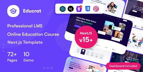 Educrat - Online Courses & Education React NextJs Template Educrat - Online Courses & Education React NextJs Template