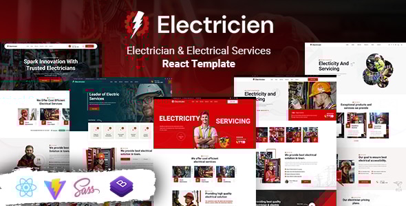 Electricien - Electrician & Electrical Services React Template Electricien - Electrician & Electrical Services React Template