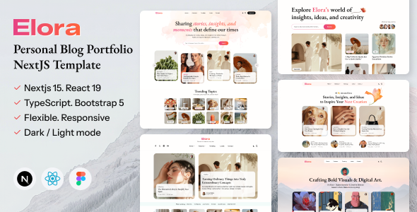 Elora - Minimalist Blog & Magazine NextJS Template Elora - Minimalist Blog & Magazine NextJS Template