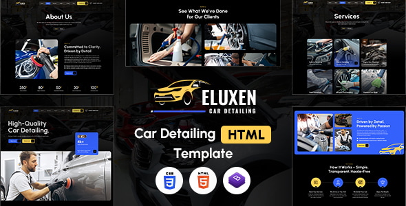 Eluxen - Car Detailing HTML Template Eluxen - Car Detailing HTML Template