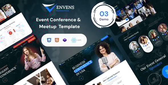 Envens - React NextJS Event, Conference & Meetup Template Envens - React NextJS Event, Conference & Meetup Template