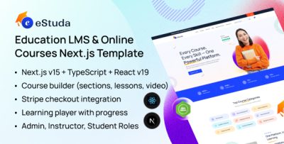 eStuda - React Next.js Learning Management System