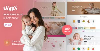 Evary - Baby Shop & Kid Store Shopify 2.0 Theme