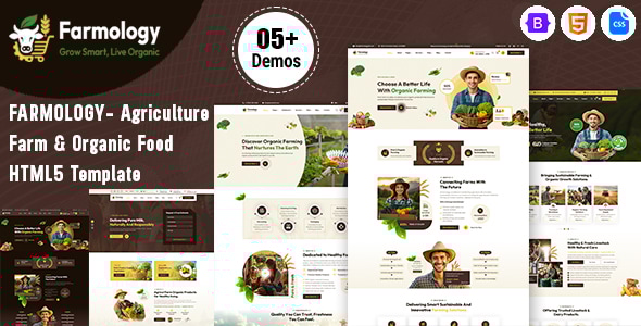Farmology- Agriculture Farm & Organic Food HTML5 Template Farmology- Agriculture Farm & Organic Food HTML5 Template