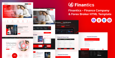 Finantics - Finance Company & Forex Broker HTML Template