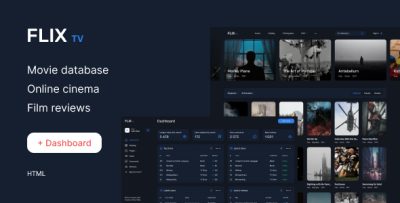 FlixTV - Movies & TV Shows, Online cinema HTML Template