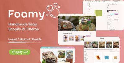 Foamy - Handmade Soap Shopify 2.0 Theme