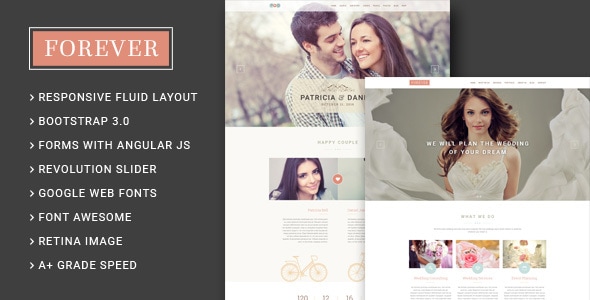 Forever - Wedding Couple & Agency/Planner HTML5 Template Forever - Wedding Couple & Agency/Planner HTML5 Template