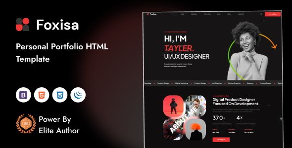 Foxisa - Personal Portfolio HTML5 Template Foxisa - Personal Portfolio HTML5 Template