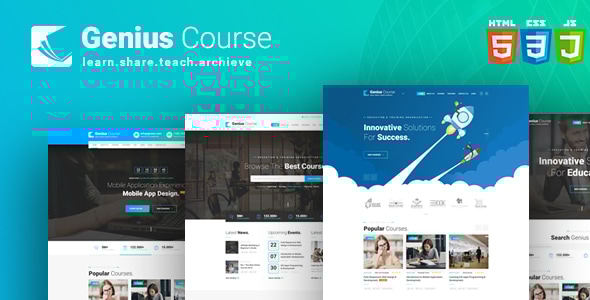 Genius Course - School Classes Institute HTML Template Genius Course - School Classes Institute HTML Template