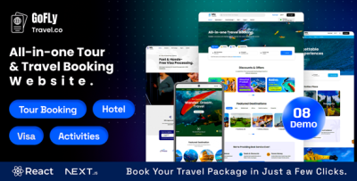 Gofly - Tour and Travel Agency React NextJS Template