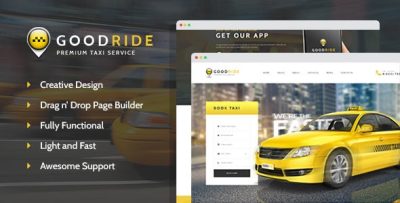 Good Ride - Taxi Company, Cab Service WordPress Theme