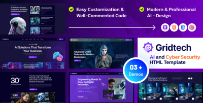 Gridtech - AI and Cyber Security HTML Template
