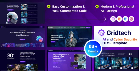 Gridtech - AI and Cyber Security HTML Template Gridtech - AI and Cyber Security HTML Template