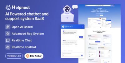 Helpnest - Ai Powered Chatbot And Support Ticketing System Saas