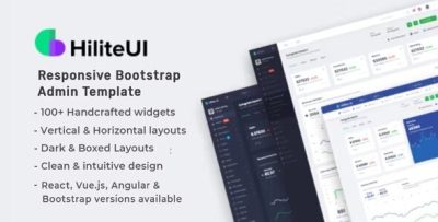 HiliteUI Responsive Bootstrap5 Admin Template