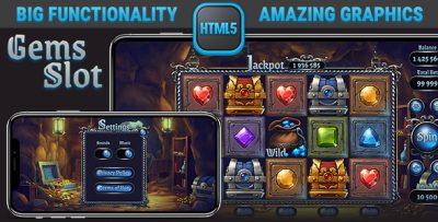 HTML Responsive Slot • Gems Casino Game