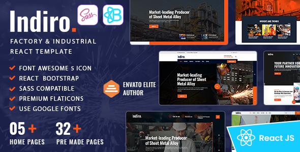 Indiro | Factory and Industry React Template Indiro | Factory and Industry React Template