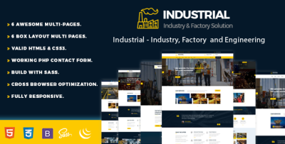 Industrial - Industry, Factory and Engineering Template