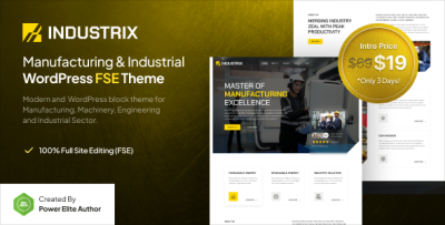 Industrix - Manufacturing & Industrial Gutenverse FSE WordPress Theme