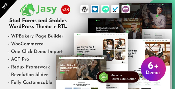 Jasy - Equestrian & Horse Riding Club WordPress Theme for Stables & Ranches Jasy - Equestrian & Horse Riding Club WordPress Theme for Stables & Ranches