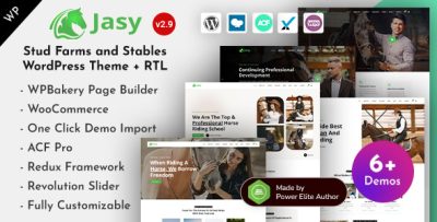 Jasy – Equestrian & Horse Riding Club WordPress Theme for Stables & Ranches