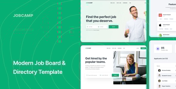 Jobcamp - Job Board & Directory Responsive Template Jobcamp - Job Board & Directory Responsive Template
