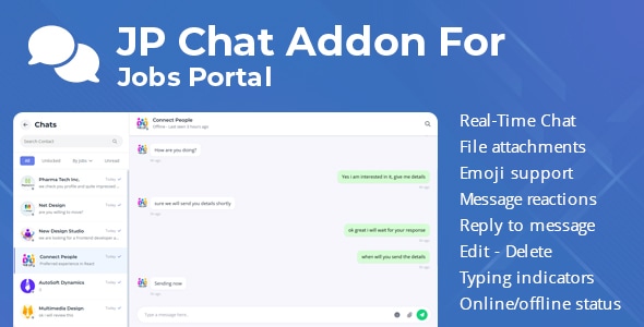 JP Chat Addon for Jobs Portal - Job Board Laravel Script JP Chat Addon for Jobs Portal - Job Board Laravel Script