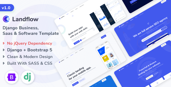 Landflow - Django Multipurpose Business, Saas & Software Template Landflow - Django Multipurpose Business, Saas & Software Template