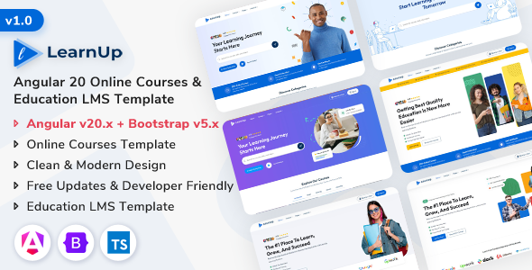 LearnUp - Angular 20 Online Courses & Education LMS Template LearnUp - Angular 20 Online Courses & Education LMS Template