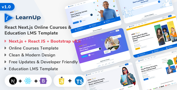 LearnUp - Next.js Online Courses & Education LMS Template LearnUp - Next.js Online Courses & Education LMS Template