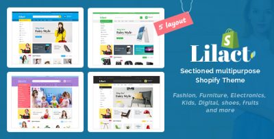 Lilac - Drag & Drop Sectioned Fashion Store Shopify Theme