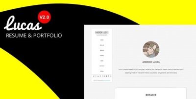 Lucas - Onepage Personal Resume/Portfolio Template