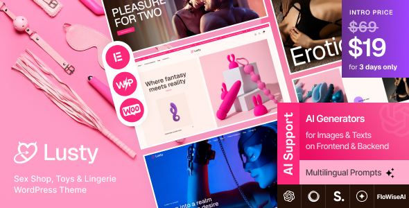 Lusty - Sex Shop, Toys & Lingerie WordPress Theme Lusty - Sex Shop, Toys & Lingerie WordPress Theme