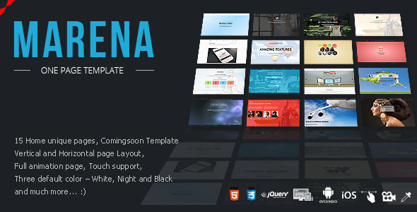 Marena - One Page Vertical / Horizontal Template Marena - One Page Vertical / Horizontal Template