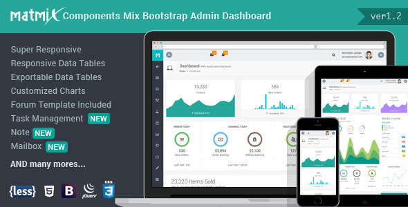 MatMix - Components Mix Bootstrap Admin Template MatMix - Components Mix Bootstrap Admin Template
