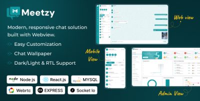 Meetzy – Web WhatsApp Clone Chat | Real-Time Chat | Audio & Video Calling | Group Chat | Admin Panel