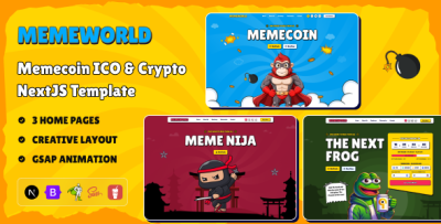 Memeworld - Memecoin ICO & Crypto Next.js Template