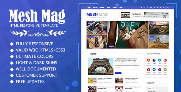 Mesh Mag - Magazine HTML Responsive Template Mesh Mag - Magazine HTML Responsive Template