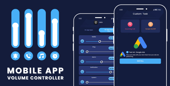 Mobile App Volume Controller with AdMob Facebook Ads Android Mobile App Volume Controller with AdMob Facebook Ads Android