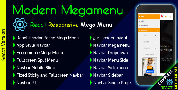 Modern Megamenu - React Responsive Mega Menu Modern Megamenu - React Responsive Mega Menu