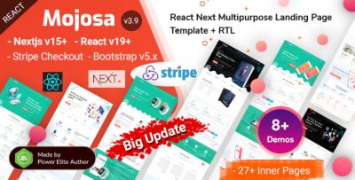 Mojosa - React Next.js 15 Multipurpose Landing Page Template