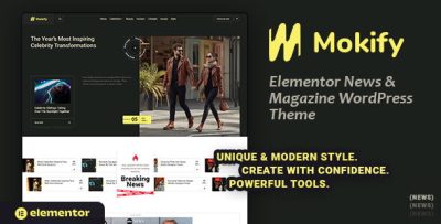 Mokify - Elementor News & Magazine WordPress Theme