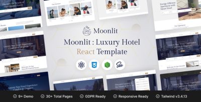Moonlit - React JS Hotel Template