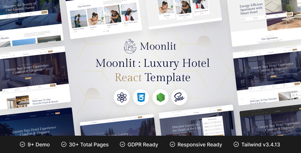 Moonlit - React JS Hotel Template Moonlit - React JS Hotel Template