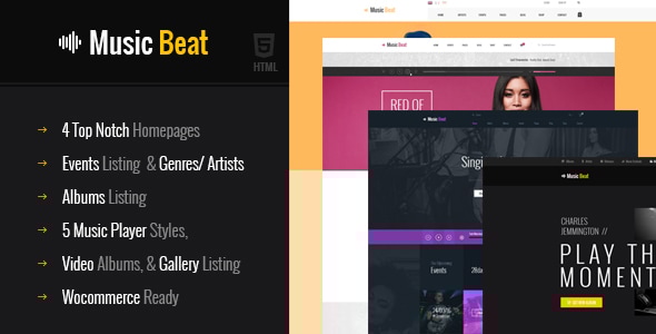 MusicBeat Musicians & DJ's Music Band Html Template MusicBeat Musicians & DJ's Music Band Html Template