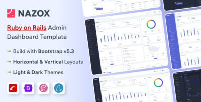 Nazox - Ruby on Rails Admin & Dashboard Template