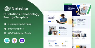 Netwise – IT Solutions & Technology React JS Template