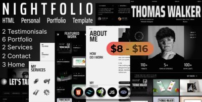 Nightfolio - HTML Personal Portfolio Template