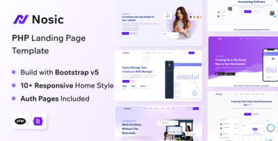 Nosic - PHP Responsive Landing Page Template